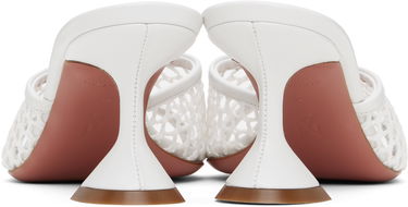 Starostlivosť o obuv Amina Muaddi Amina Muaddi Lupita Net 70 Heeled Sandals Biela | LUPITA NET 70, 1