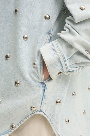 Košeľa Fiorucci Fiorucci Relaxed Studded Denim Shirt Modrá | U01FMDSI074DN01DN08, 4