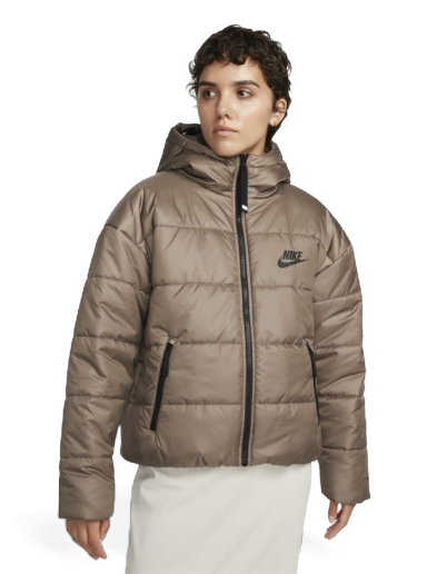 Prešívaná bunda Nike Sportswear Therma-FIT Repel Women's Synthetic-Fill Hooded Jacket Hnedá | DX1797-040