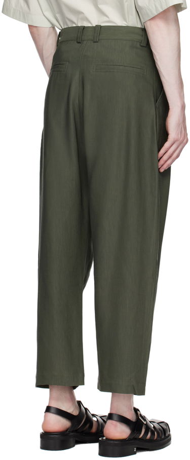 Nohavice Studio Nicholson Studio Nicholson Tuck Trousers Zelené | TUCK SNM-787, 2