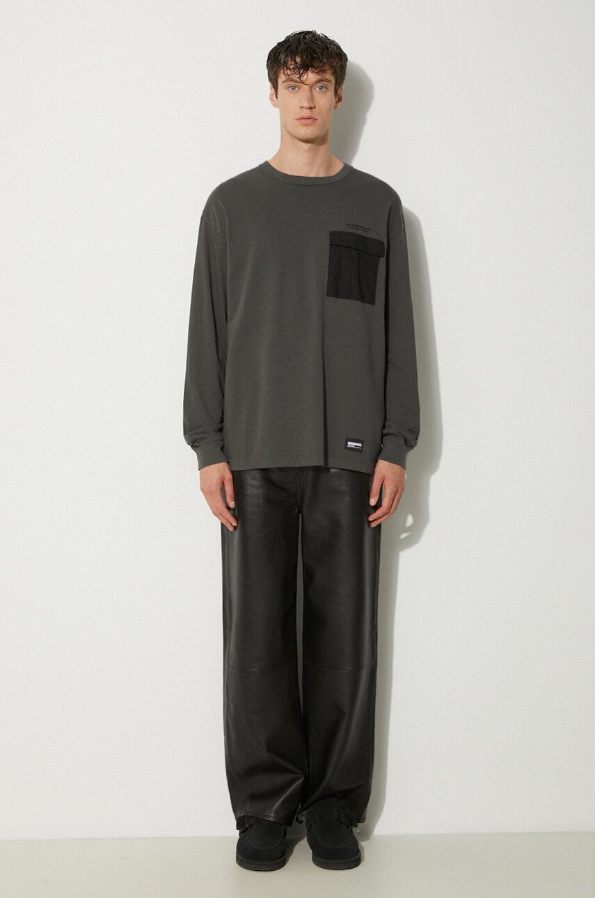 Tričko Neighborhood Crewneck Long Sleeve T-Shirt Zelené | 241UWNH.CSM04, 1