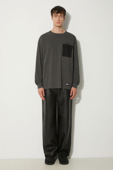 Tričko Neighborhood Crewneck Long Sleeve T-Shirt Zelené | 241UWNH.CSM04, 1