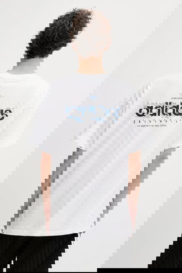 Tričko adidas Performance Florals Logo Oversized T-Shirt Biela | KE6586, 2
