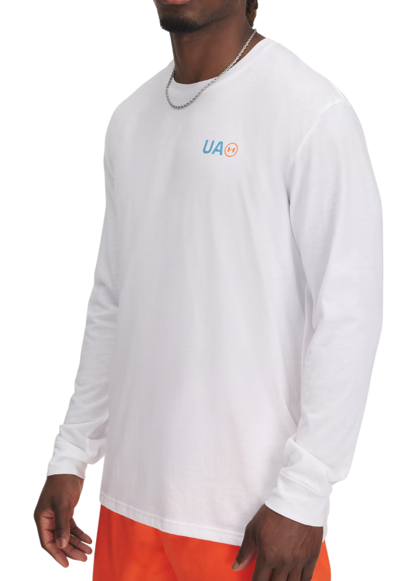 Tričko Under Armour UA Workwear Logo Long Sleeve T-Shirt Biela | 1390167-100, 0