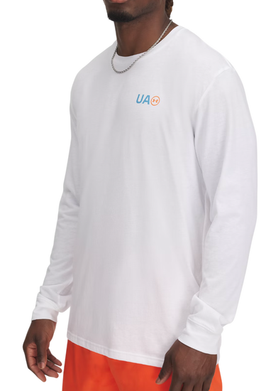 Tričko Under Armour UA Workwear Logo Long Sleeve T-Shirt Biela | 1390167-100, 0