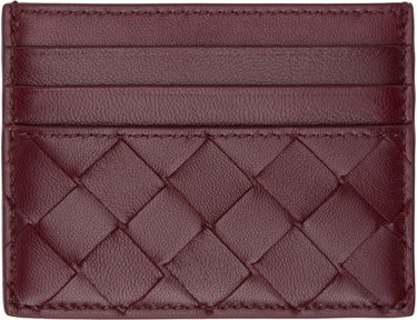 Peňaženka Bottega Veneta Intrecciato Leather Card Holder Vínová | 796324 VCPP3, 0