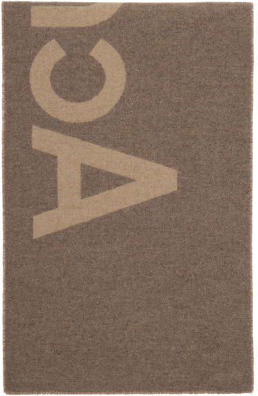 Oblečenie Acne Studios Brown & Orange Logo Jacquard Scarf Červená | CA0154-, 1