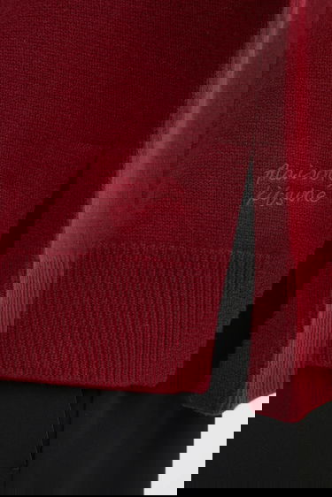 Sveter MAISON KITSUNÉ Merino Wool Comfort Turtleneck Vínová | PW00813KT1171, 4