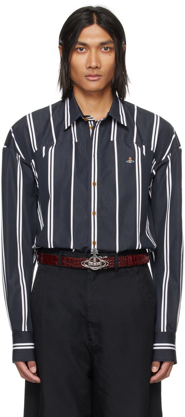 Košeľa Vivienne Westwood Striped Shirt Navy | 3501001I-W00L9-PI, 0