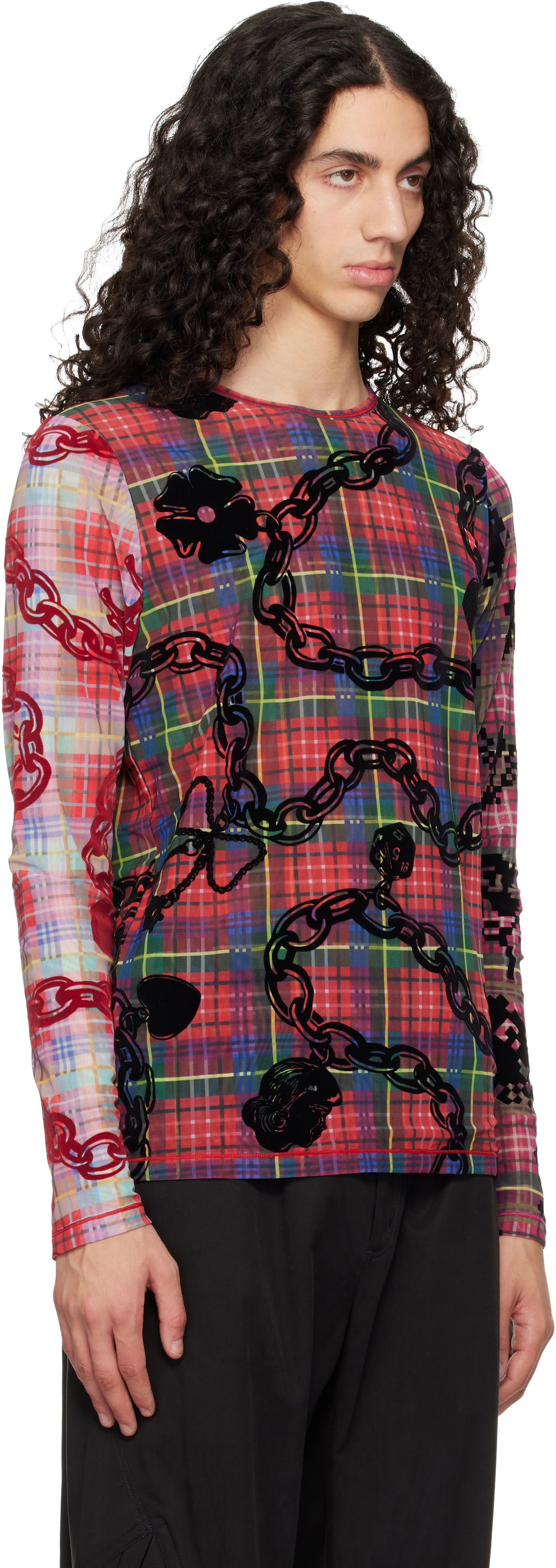 Tričko Chopova Lowena Lady Chain Flocked Mesh T-shirt Rôznofarebný | 2420M, 1