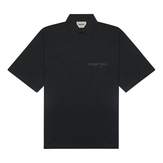 Polo tričko Fear of God Essentials Logo Polo Shirt Čierna | FOG-SS20-415