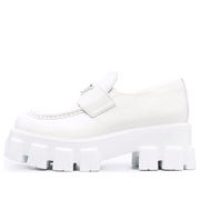 Prada Brushed Leather Monolith Loafers