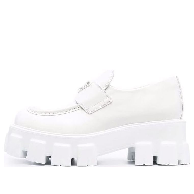 Tenisky a topánky Prada Prada Brushed Leather Monolith Loafers Biela | 1D649M_B4L_F0009_F_B055
