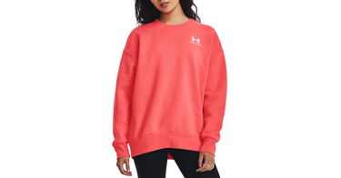 Mikina Under Armour UA Essential Fleece Oversized Crew Červená | 1379475-690, 1
