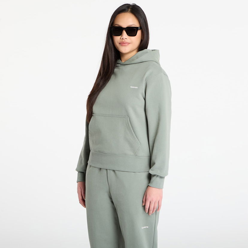 Mikina Queens Queens Sweats Essential Hoodie Zelené | QNS_104