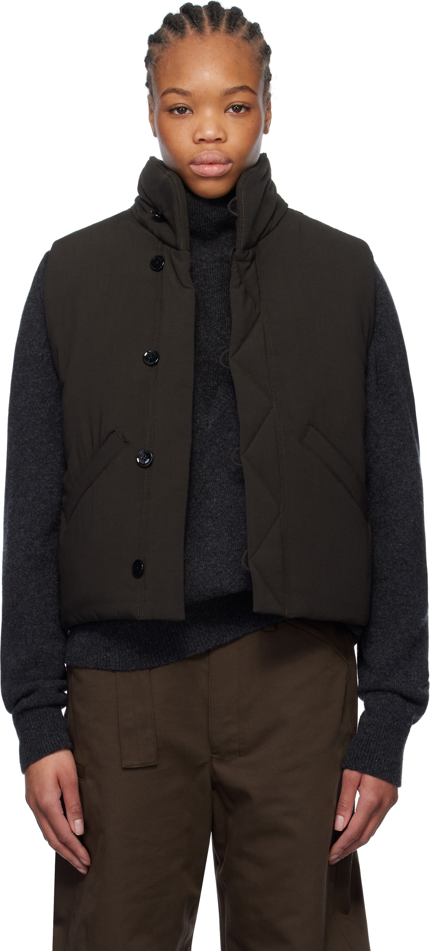 Vesta LEMAIRE Lemaire Wadded Vest Hnedá | OW1088 LF1286, 0