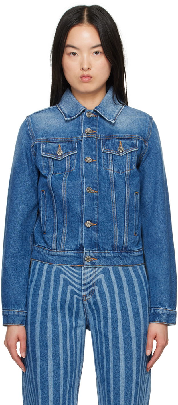 Bunda Jean Paul Gaultier Gaultier Printed Denim Jacket Modrá | 24/25-U-VE040I-D013-5701, 0