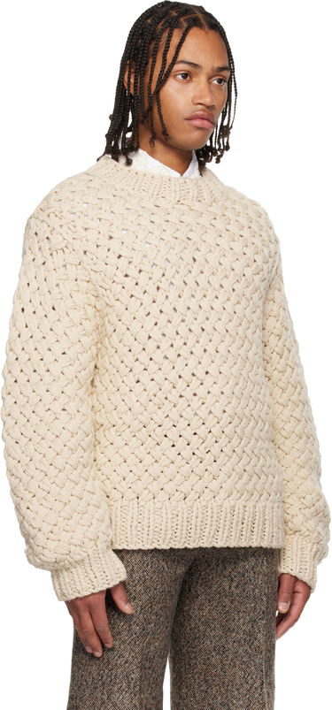 Sveter Dries Van Noten Dries Van Noten Open-Knit Sweater Béžová | 252-021249-2710, 1