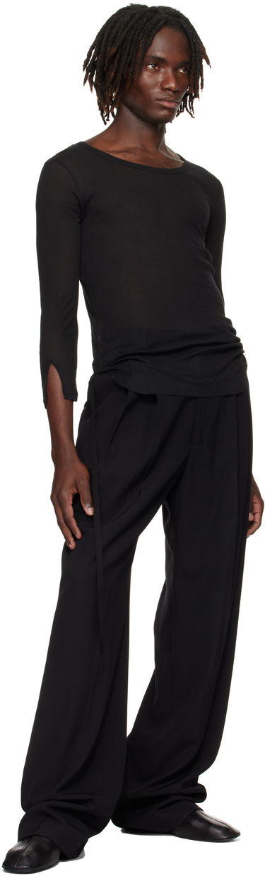 Tričko Ann Demeulemeester Ann Demeulemeester Margon Long Sleeve T-Shirt Čierna | B0012875-FA434-099, 3
