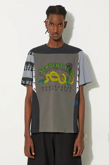 Tričko Marine Serre Regenerated Graphic Print Regular Fit T-Shirt Šedá | MTT080A.UJER0003, 0