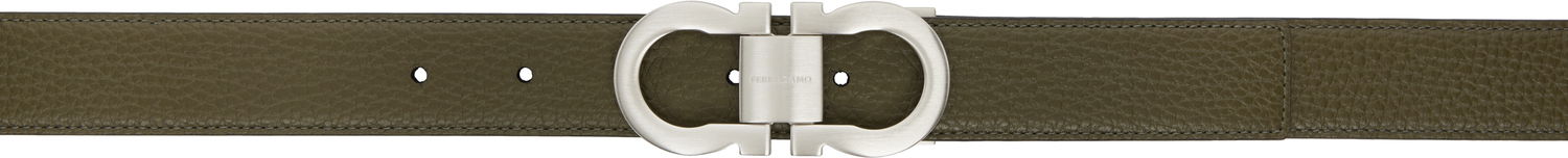 Opasok FERRAGAMO Reversible Gancini Belt Zelené | 778224, 0