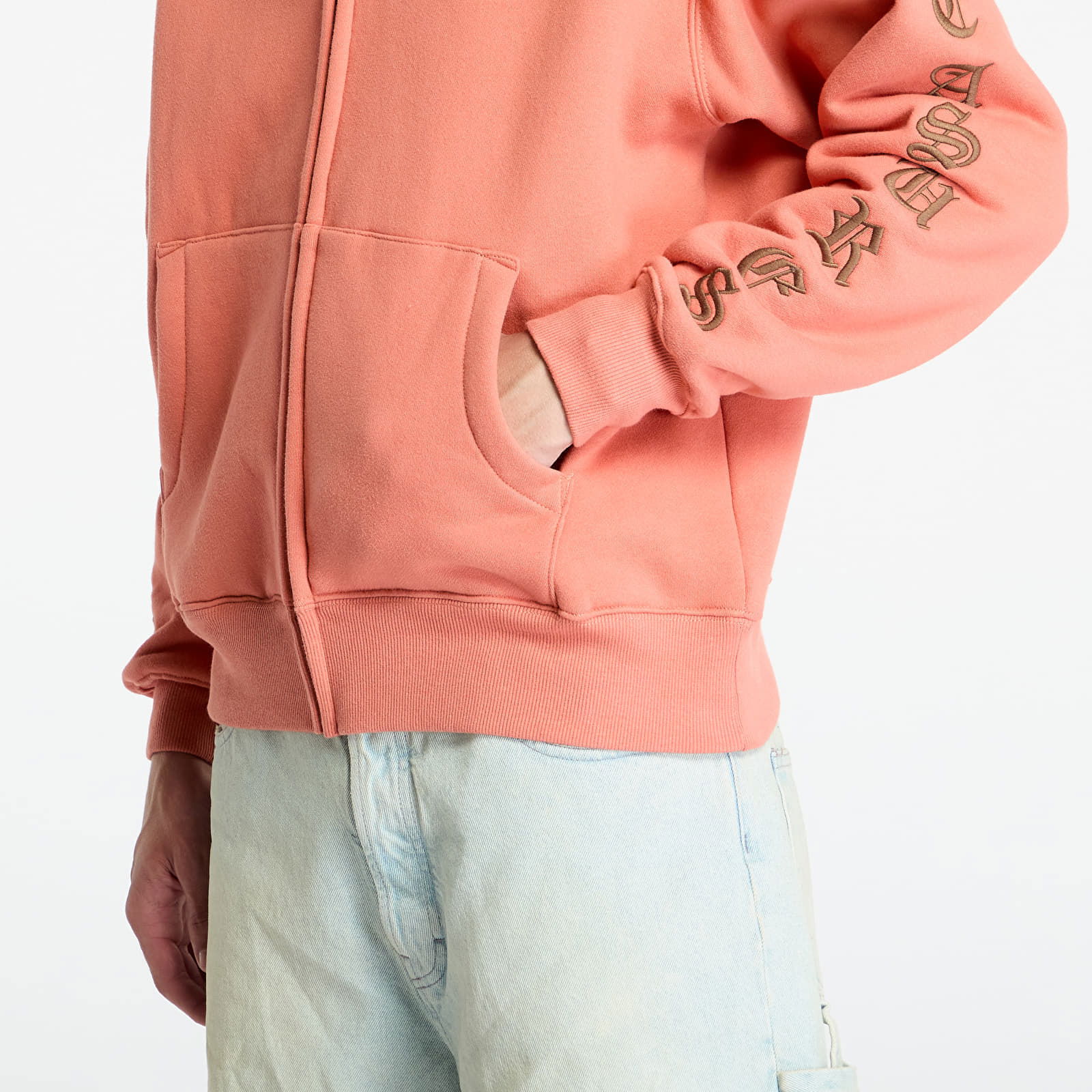 Oe Zip Up Hoodie Rust