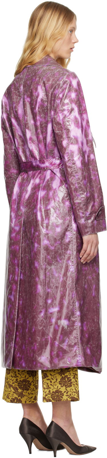 Pláštenka Dries Van Noten Dries Van Noten Double-Breasted Trench Coat Fialová | 251-010213-1108, 2