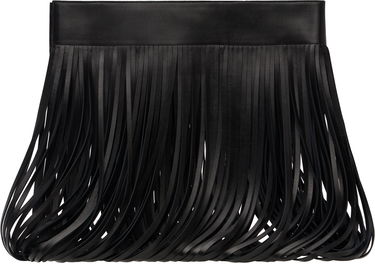 Opasok Alaïa ALAÏA Fringed Leather Waist Belt Čierna | AA9J05546C228, 1