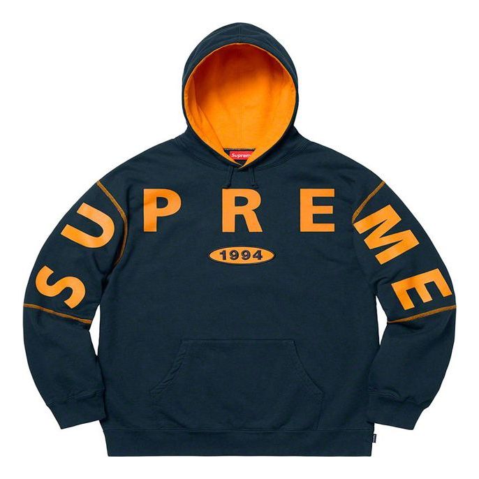 Mikina Supreme Spread Logo 1994 Hoodie Modrá | SUP-FW19-042, 0