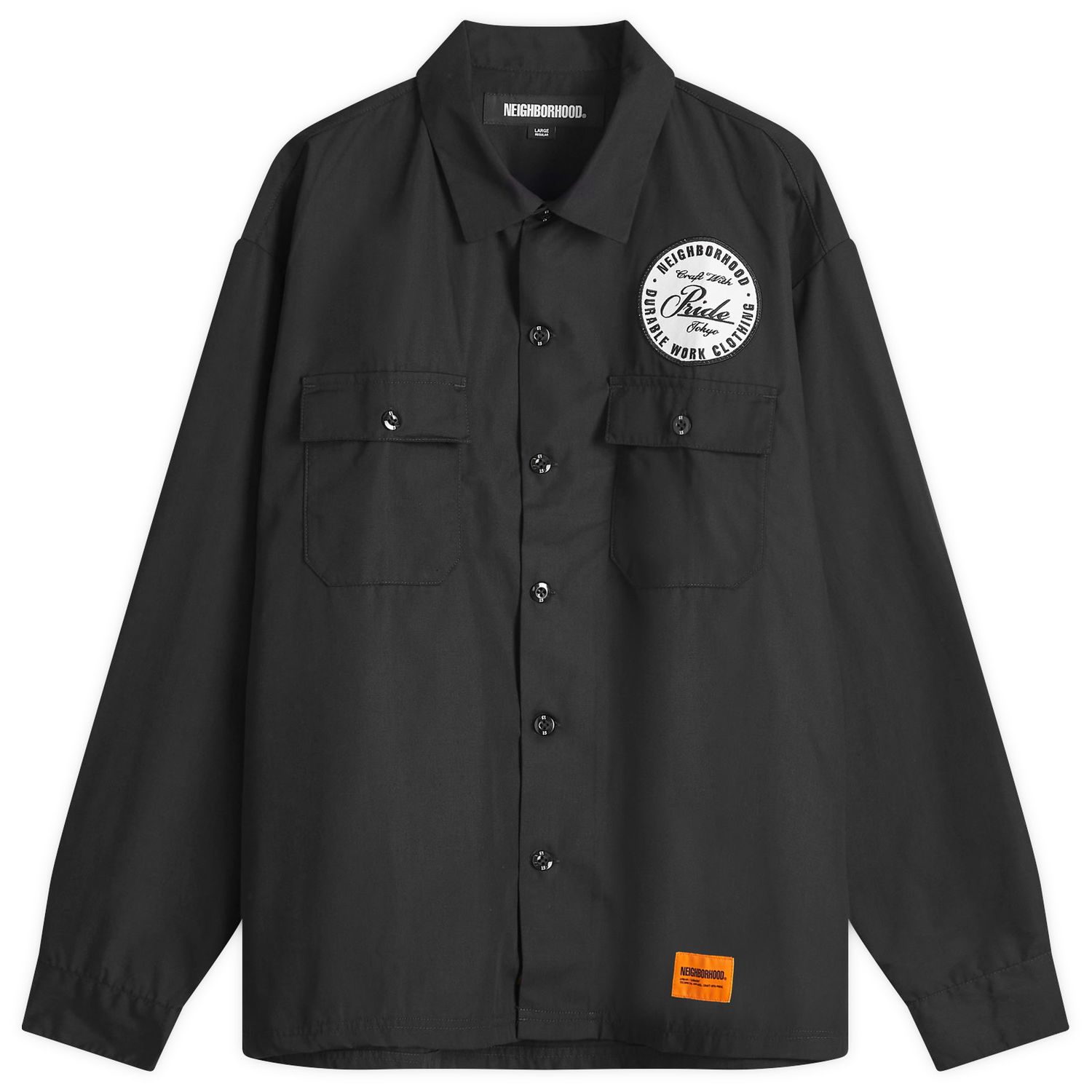 Košeľa Neighborhood Classic Work Shirt Čierna | 242TSNH-SHM01-BLK, 0