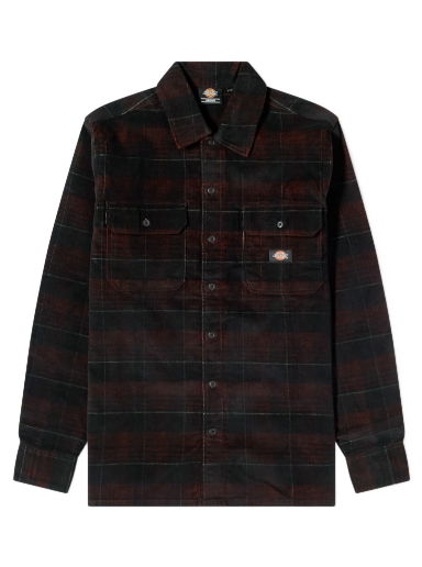 Košeľa Dickies Alma Corduroy Check Shirt Čierna | DK0A4YF7G281