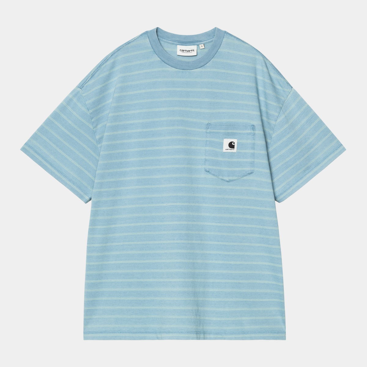 Tričko Carhartt WIP Carhartt WIP Brodina Stripe Short Sleeve T-Shirt Modrá | I035139_20, 0