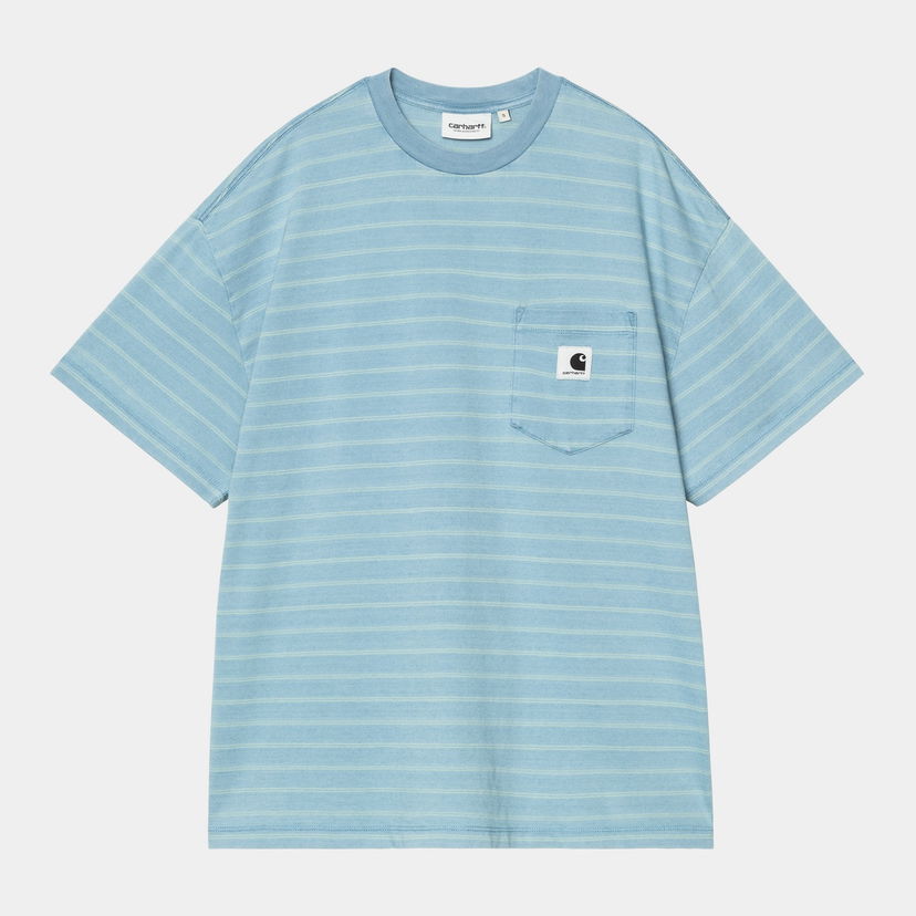 Tričko Carhartt WIP Carhartt WIP Brodina Stripe Short Sleeve T-Shirt Modrá | I035139_20