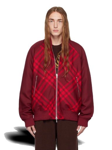 Bomber bunda Burberry Reversible Bomber Jacket Červená | 8078906