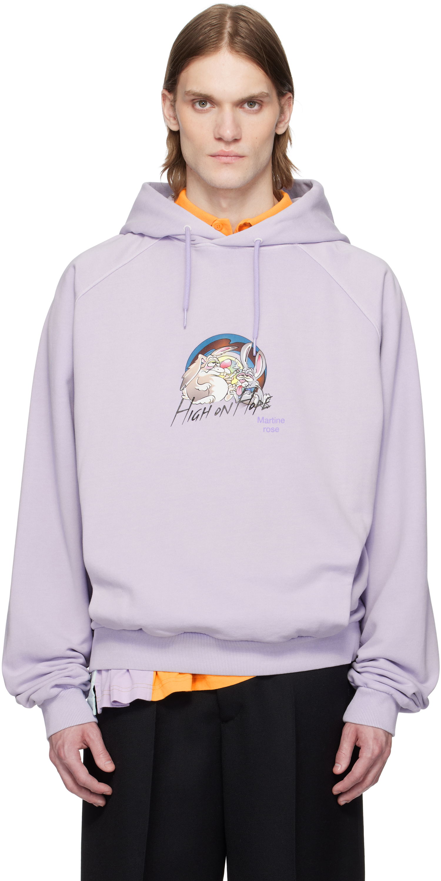 Mikina Martine Rose Martine Rose Raglan Hoodie Fialová | 651JS02602H, 0