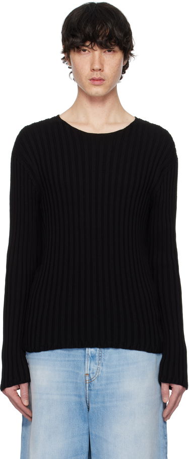 Sveter Acne Studios Acne Studios Ribbed Sweater Čierna | C60098-, 0