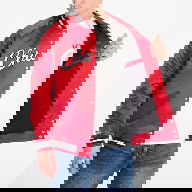 Bomber bunda Mitchell & Ness NBA Lightweight Satin Vintage Logo Jacket Bulls Červená | SJKT6296-CBUYYPPPSCAR, 3