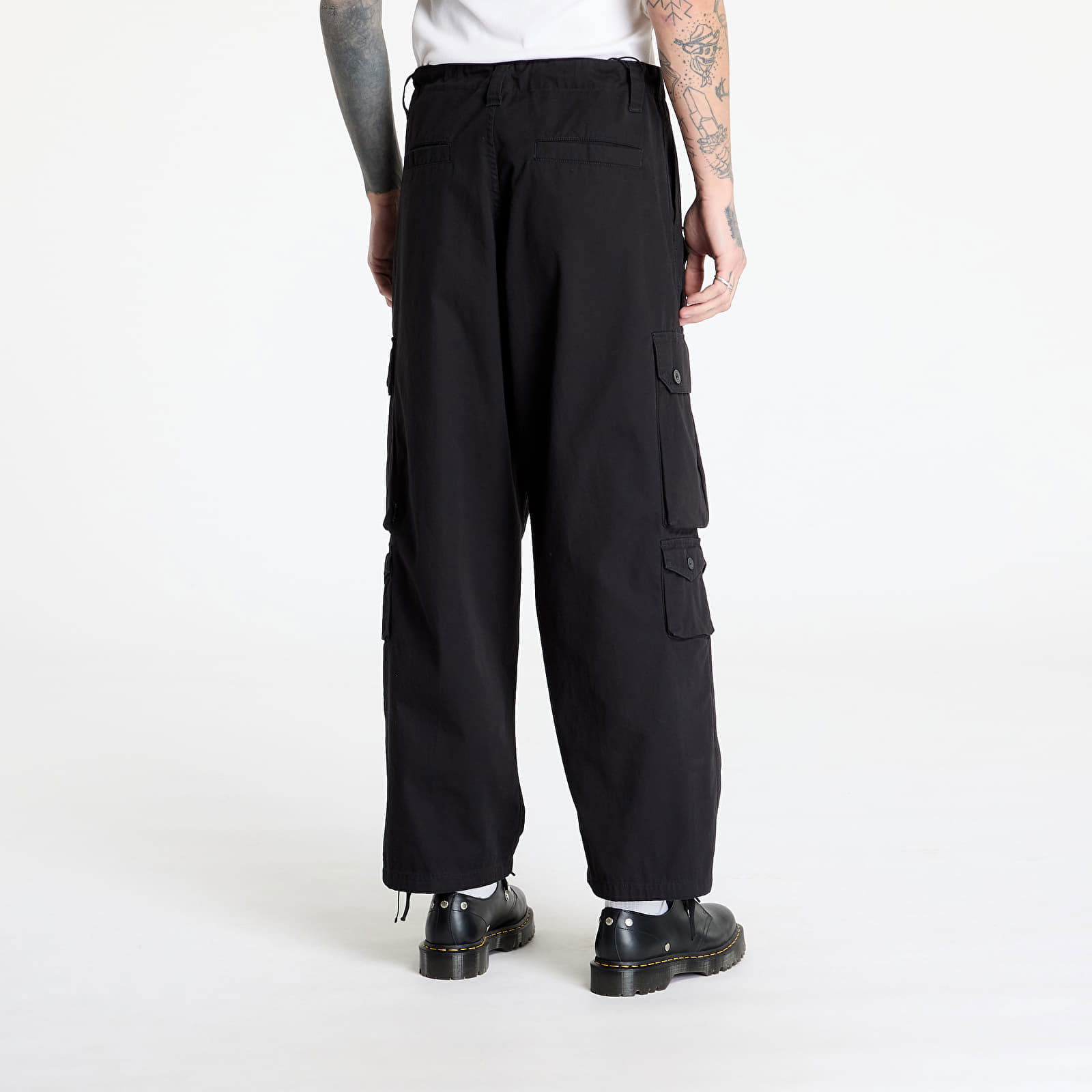 Men's Black Relaxed Fit Cargo Pants