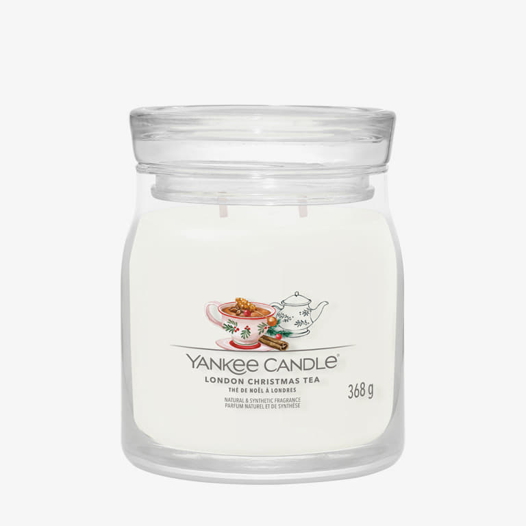 Sviečka Yankee Candle Scented Candle London Christmas Tea, Medium Jar, 2 Wicks Biela | 42194, 1