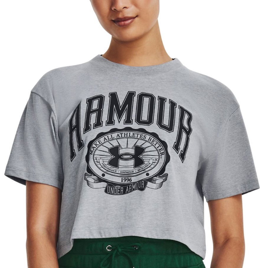Crop Top Under Armour Collegiate Crop Top Šedá | 1379402-035, 0