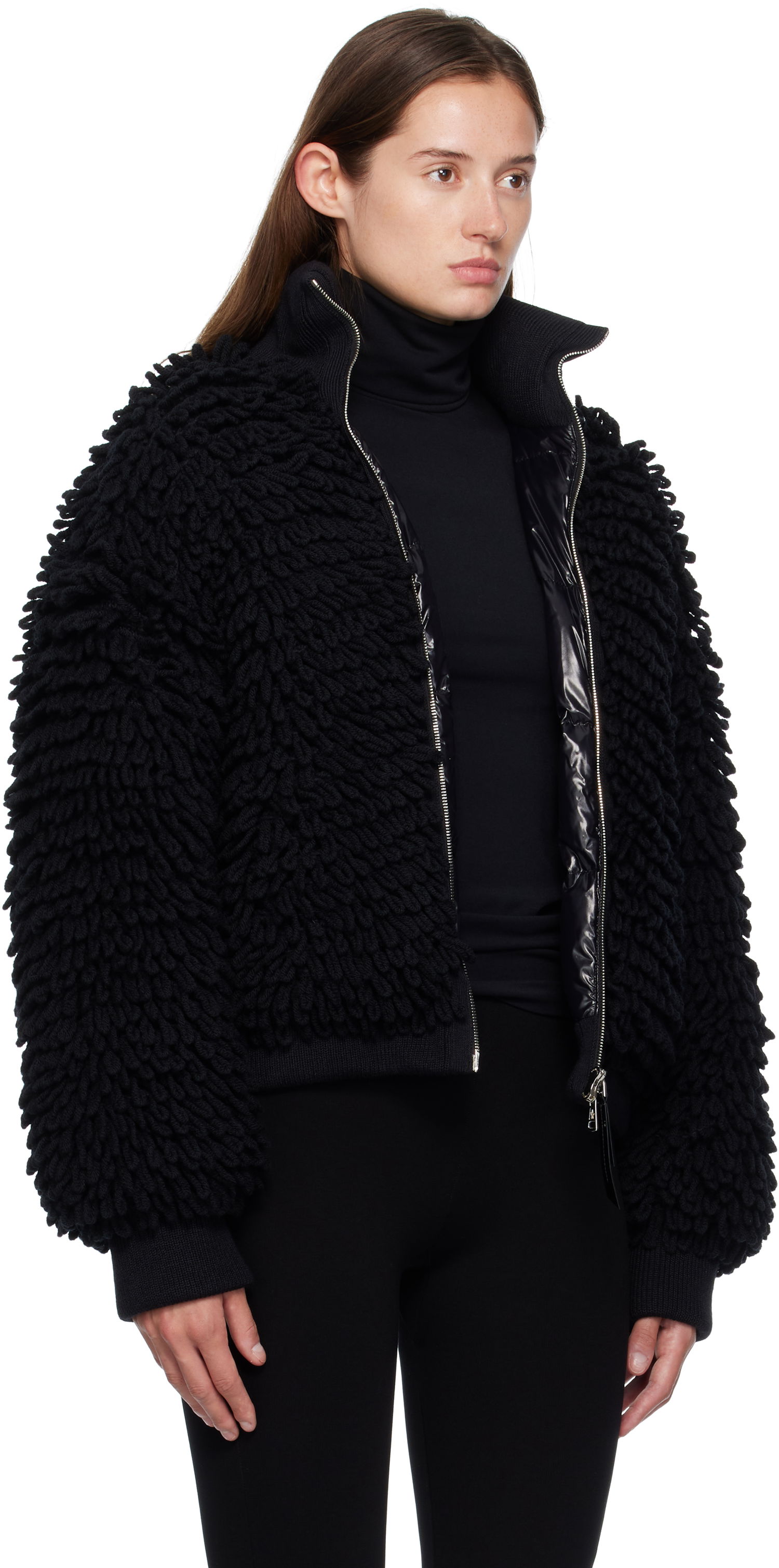 Bunda Moncler EE72 Cardigan Down Jacket Čierna | K24039B00004M6567, 1