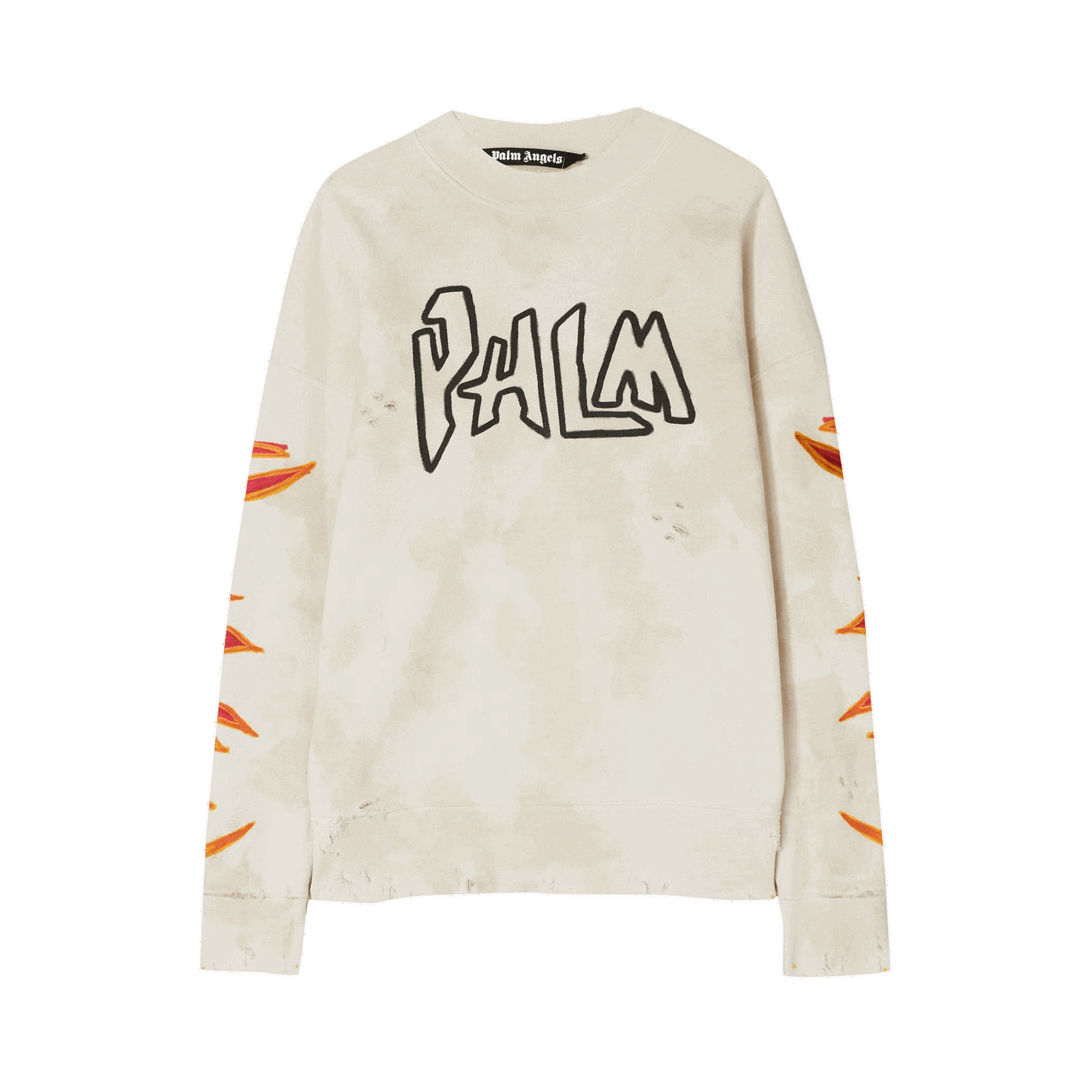 GD Palm Graffiti Flames Crewneck