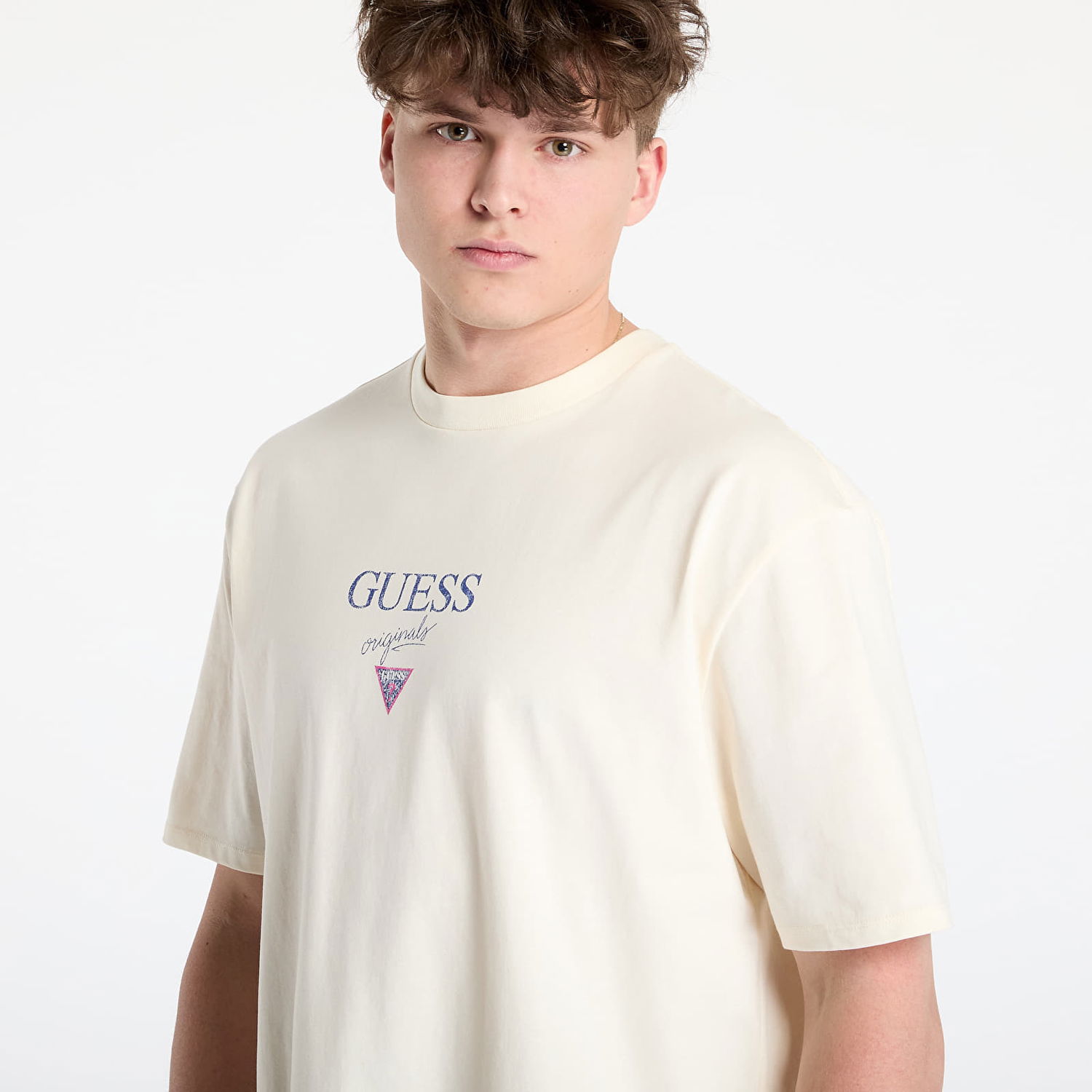 Tričko GUESS GUESS Originals T-Shirt Béžová | M5GI69K8FQ4-G053, 1