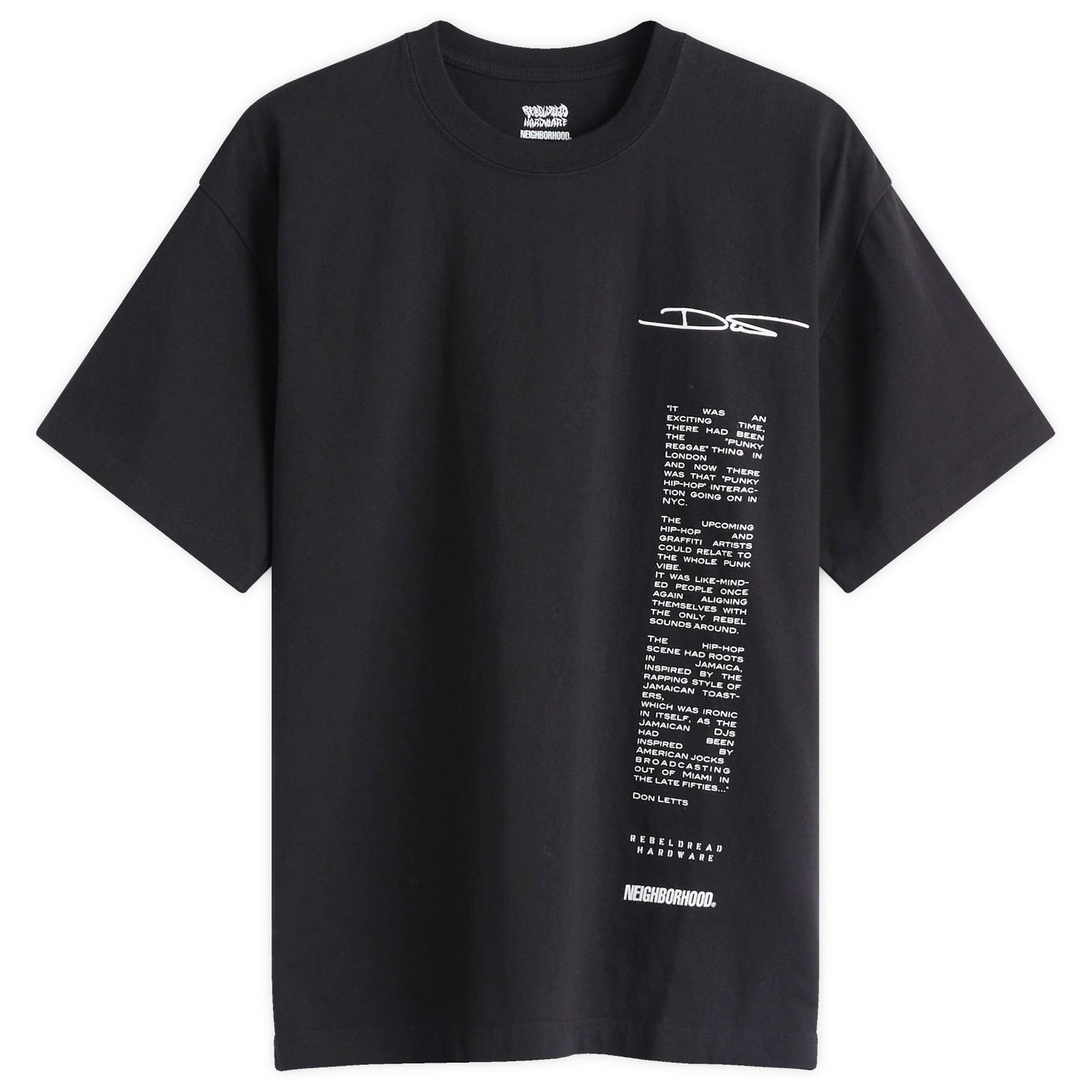 Tričko Neighborhood Neighborhood x Rebel Dread Hardware T-Shirt Čierna | 242PCDRN-ST02S-BLK, 1