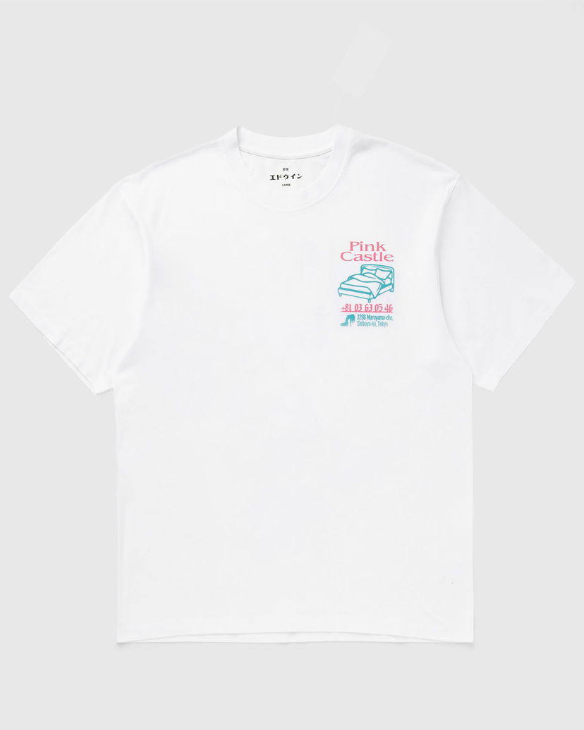 Tričko EDWIN Pink Castle Graphic T-Shirt Biela | I036397-0267