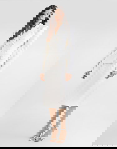 Bunda Dolce & Gabbana Double-breasted Twill Blazer Biela | F27ACTFUBGCW0001, 1