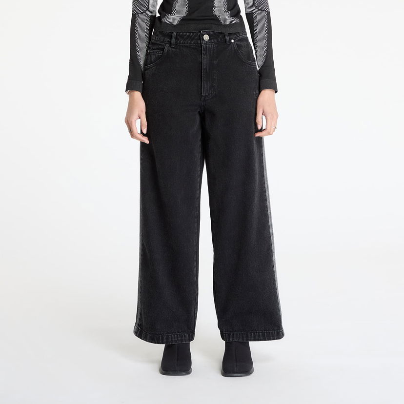 Džínsy adidas Originals Adicolor Denim 3-Stripes Track Pants 25/32 Čierna | JD3109
