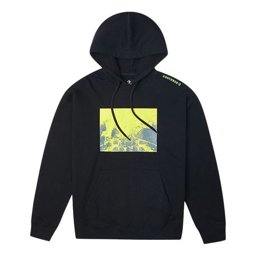 Mikina Converse Printed Fleece Hoodie Čierna | 10020816-A01