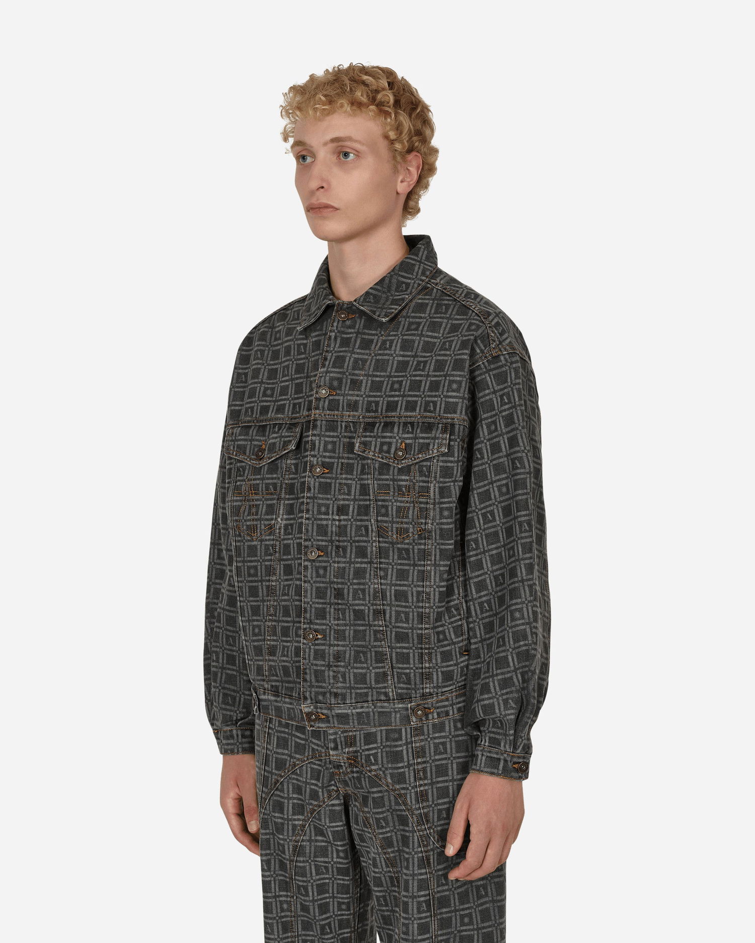 Bunda Ahluwalia Kalonji Denim Jacket Šedá | M-AHLU-DE001-AW22-FA61 CH, 1