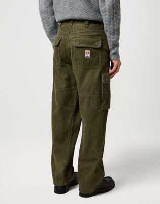 Cargo nohavice Wrangler Wrangler Casey Jones Loose Corduroy Cargo Pants 38 x 32 Zelené | 112371050:38:32, 0